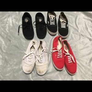 4 pairs of Vans 9 and 9.5